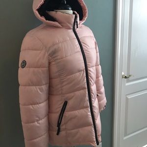 A pink winter jacket